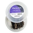 thumbnail image 2 of Kleravitex 2.75" BRONZE Jumbo Bobby Hair Pins - BRONZE Tipped Flat Style Pins for Women - Perfect For Rollers - Hair Pins for Wedding & Party Styling - Suitable for ALL Hair Types, 100 pieces Tub..., 2 of 4