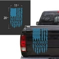 thumbnail image 2 of Retired Army Vietnam Veteran Distressed American USA US Flag Truck Tailgate Vinyl Decal Compatible with most Pickup Trucks U.S. Sticker USMC USAF US Navy Decal (11" x 20", Ice Blue), 2 of 8