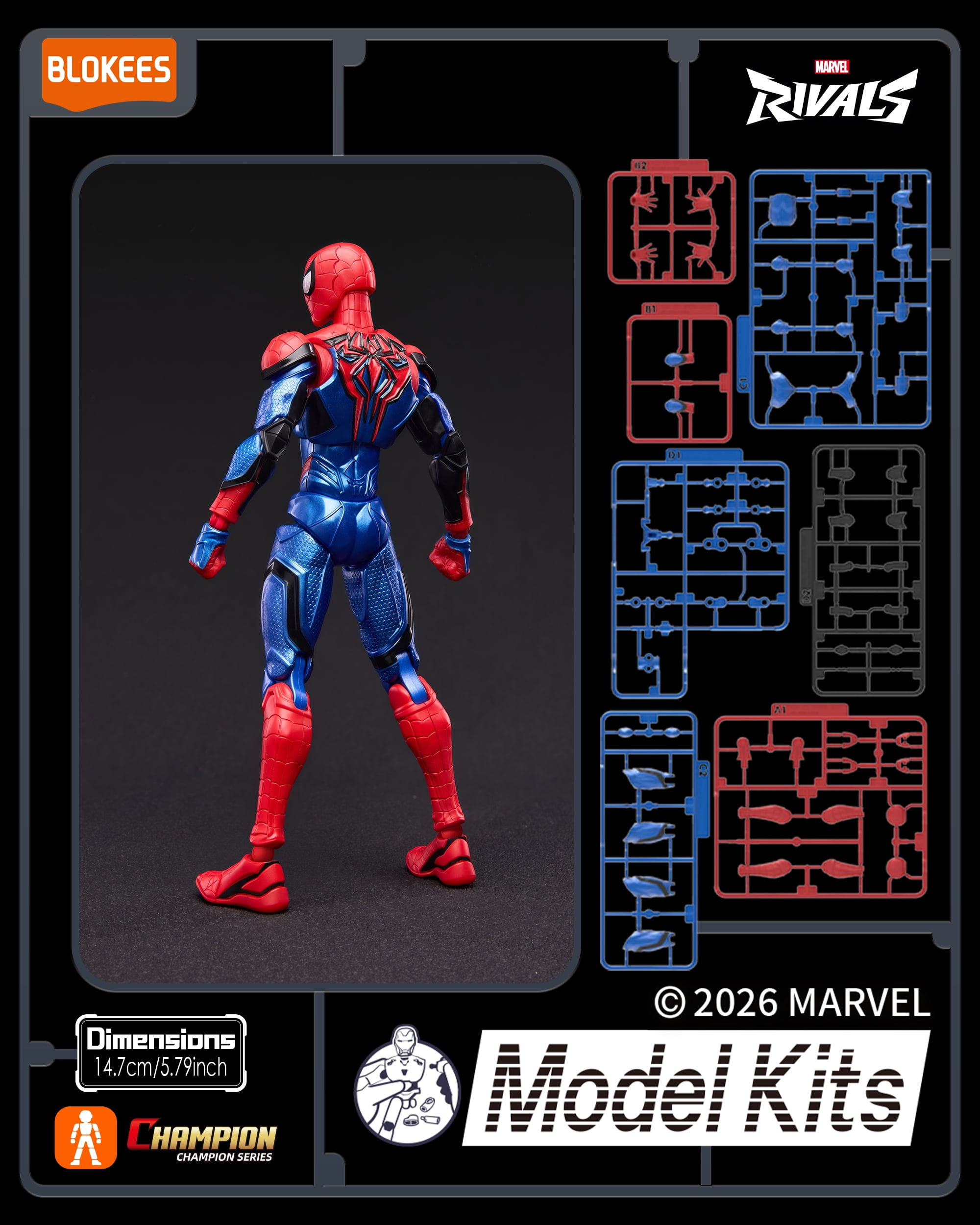 Blokees  Marvel Rivals Champion Class 06 Spider-Man Model Kit