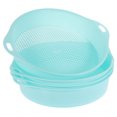 thumbnail image 3 of MIANGASTORE 4pcs Garden Riddle Sieve Soil Sieve Mesh Sand Sieves Flower Gardening Tool with Handle ( Blue ), 3 of 8