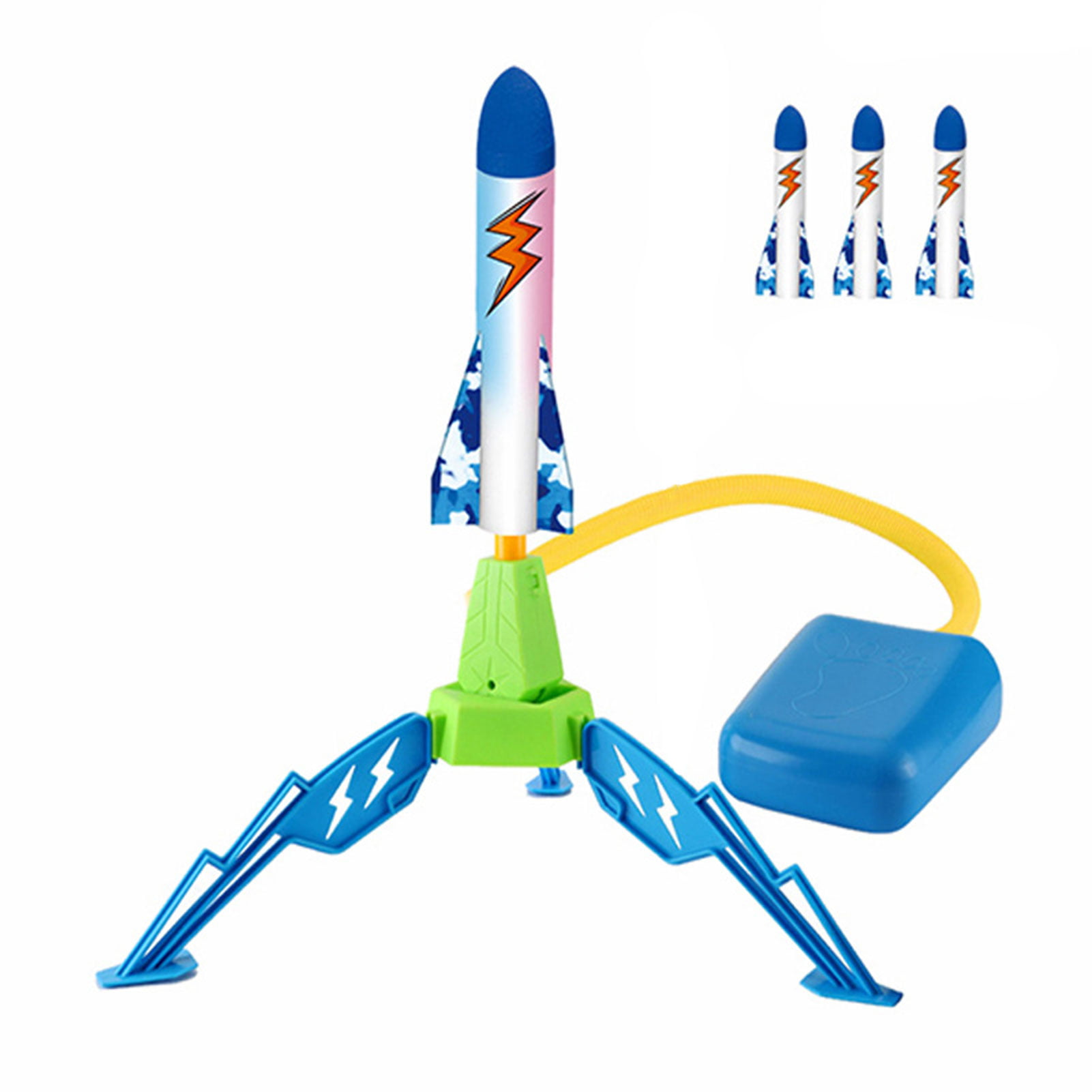 Details about    Jump Rocket Launchers for Kids Outdoor Toys with 6 Colorful Foam Rockets Fun 