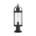 thumbnail image 4 of 1 Light Outdoor Pier Mount Lantern In Period Inspired Style 7.5 Inches Wide By 22.5 Inches High Z-Lite 569Phm-553Pm-Bk, 4 of 4