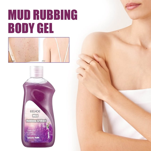 Gel exfoliante corporal, exfolia la piel, gel exfoliante de barro, hidrata y limpia profundamente la piel, dejando la piel suave. 350 ml de gel de queratina