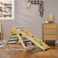 thumbnail image 3 of Qaba Ensemble Triangle Pikler, Jouets d'Escalade 3 en 1 pour Tout-Petits, Bois Naturel, 3 of 10