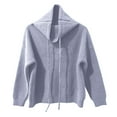 thumbnail image 5 of Comdrip Fall Sweaters for Women 2025 Pile Collar Lazy Style Sweater for Women Solid Color Loose Thick Sweater Top Turtleneck Loose Sweater Ladies Sweaters, Grey S, 5 of 5