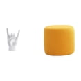 thumbnail image 1 of Banco otomano creativo con forma de , taburete cilíndrico con gesto de mano, ideal para decorar apartamentos, dormitorios, restaurantes y oficinas, 1 of 8