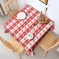 thumbnail image 2 of Christmas Square Tablecloth 52x52 Inch – Waterproof Polyester Printed Table Cover, Wrinkle Resistant & Washable for Kitchen Dining Picnic Party Decor, Single-v4-15, White, 2 of 6