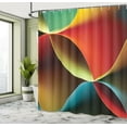 thumbnail image 5 of Ambesonne Abstract Shower Curtain, Graphic Colored, 69"Wx84"L, Orange White, 5 of 5