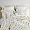 thumbnail image 5 of Noaman King/Cal King Cotton Printed Duvet Cover Set with Chenille, 100% Cotton Geometric Print Bedding Set, Multicolor, Includes Duvet Cover & 2 Shams, OEKO-TEX Certified, 5 of 21