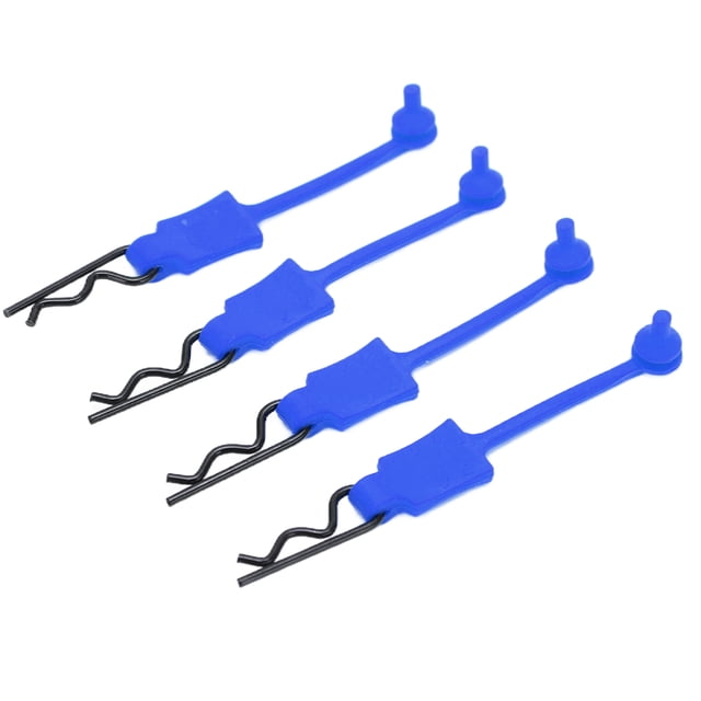 M Buder 4 Piezas 1/10 Clips para Carcasa de Coche RC Pines de Silicona Universales de Repuesto Modelo Accesorios para Automóviles de Control Remoto Color Azul Oscuro 12.0 cm