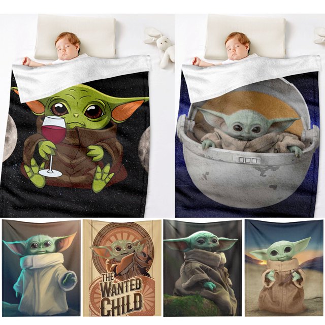 Baby Yoda Blanket Sofa Bed Blanket Super Soft Warm 3D Print Blanket