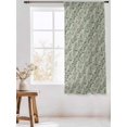 thumbnail image 3 of Sheer Curtains 63 Inch Length, Green Floral Semi Sheer Curtains Light Filtering Window Treatment, Spring Flowers Pattern Botanical Vintage Privacy Voile Drapes for Living Room Bedroom 52x63 Inch, 3 of 7