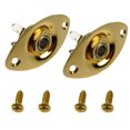 thumbnail image 1 of Coofit 2PCS Electric Guitar Output Jack Oval Dented Jack Socket Plate Guitar Accessory, 1 of 8