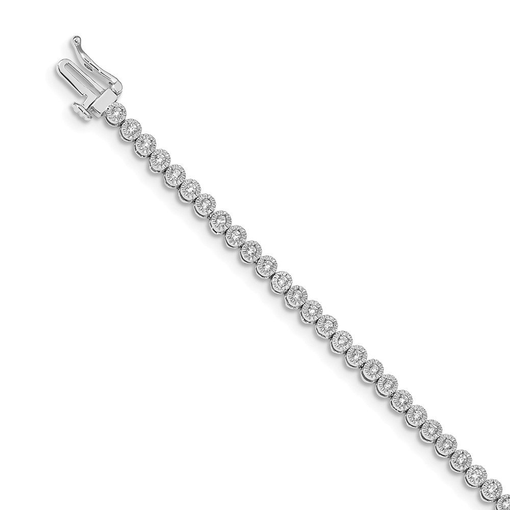 14K White Gold bracelet Lab Grown Diamond SI1 SI2, G H I, Tennis