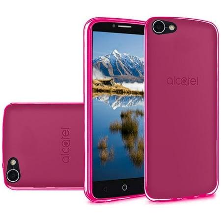 - For Alcatel Crave Pulse Mix Crystal Transparent TPU - Hot Pink