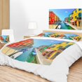 thumbnail image 3 of DESIGN ART Designart 'Colorful Burano Island Canal Venice' Landscape Fleece Throw Blanket, 3 of 5