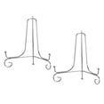 thumbnail image 1 of Unique Bargains 2Pack 7 Inch Plate Stands for Display Iron Folding Easel Plate Holders, Silver, 1 of 5