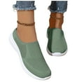 thumbnail image 5 of Avrnliq Womens Green Slip On Sneakers, Breathable Mesh Walking Shoes, Comfortable Athletic Mules, Lightweight Casual Shoes for Women,Size 40, 5 of 6