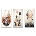 thumbnail image 2 of Designart "Boho Dreams Rose Gold Abstract Landscape" Abstract Landscape Framed Wall Art Set Of 3 - Pink Abstract Landscapes Frame Canvas Set For Living Room Decor, 2 of 6