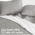 thumbnail image 3 of Exclusivo Mezcla King Quilt Bedding Set, Lightweight Vintage King Size Quilts with Pillow Shams, Soft Bedspreads Coverlets for All Seasons (104"x96", Light Grey), 3 of 7