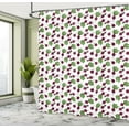 thumbnail image 5 of Ambesonne Vegetable Shower Curtain, Whole and Halved Beets, 69"Wx70"L, Lime Green and Purple, 5 of 5