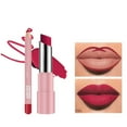 thumbnail image 2 of 2Pcs Lipstick and Lip Liner Combo, Lip Liner and Lip Gloss Kit for Women, Matte Lip Pencil and Smooth Hydrating Lipstick with Sharpener, Non-Stick Lip Makeup Set, 2 of 8