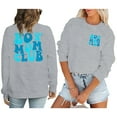 thumbnail image 1 of Mode Décontractée pour Femmes Couleur Unie Manches Longues Imprimé Lettre Col Rond Chandail à Capuchon Ensemble Chemise Athlétique Doublée Chandail en Molleton Habillé Femmes Veste de Survêtement Courte Chandail à Capuchon Grande Taille Fermeture à Glissière, 1 of 3