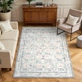 thumbnail image 6 of Lahome Decor 6'x9'Floral Living Room Rugs,6x9ft Boho Area Rug for Bedroom Machine Washable Rug- Non-Slip Soft Indoor Carpet, Stain Resistant Low Pile for Farmhouse,Dining Room,Office,Purple, 6 of 9
