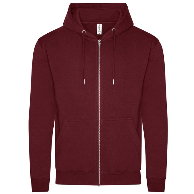 Awdis - Sudadera de Cremallera Completa Orgánico Hombres (Burdeos) Awdis UTPC4334_burgundy