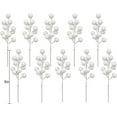 thumbnail image 3 of 10PCS Christmas Glitter Berries Stems,8" Artificial Wired Stems Holly Berries Picks for Christmas Tree Ornaments Holiday and Home Decor (Champagne) A, 3 of 5