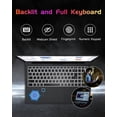 thumbnail image 6 of 15.6" IPS FHD-Laptop, Intel Pentium Quad Core N100 Processor 8GB RAM 256GB SSD (Beat i3-1115G4, Up to 3.4GHz) with Backlit Keyboard Fingerprint Reader Type-C Fast Charging WiFi 6 Bluetooth 5.2, 6 of 7