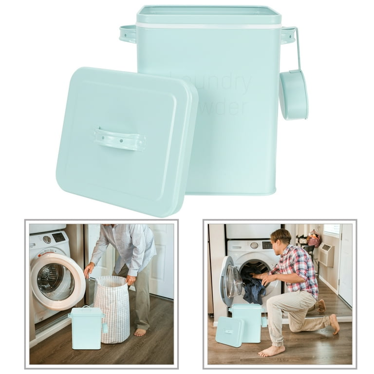 Laundry Detergent Box Laundry Soap Container Laundry Powder Storage Case  with Scoop