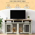 thumbnail image 2 of Danolapsi Wooden Double Dog Crates Kennel Cage,71" Extra Large Dog Crate Furniture, Furniture Style Tv Stand Side End Table for 2 Dogs with Removable Divider for Large Dogs（ship in 2 boxes）, 2 of 7
