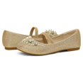 thumbnail image 6 of Dream Pairs Kids Girls Mary Jane Princess Flats Wedding Party Shoes AURORA-03 GOLD/GLITTER Size 9 Toddler, 6 of 6