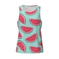 thumbnail image 4 of Haiem Watermelon Men Workout Tank Top Gym Bodybuilding Sleeveless Muscle T Shirts Athletic Tank Breathable Workout Shirt-X-Large, 4 of 9