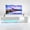 White, variant on S-HOME Modern TV Console with LED Lights Fits 50 60 70 Inch TVs, Particle Board and Tempered Glass Stand, Entertainment Center with Storage Space, Black