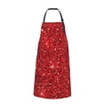 thumbnail image 2 of Picia Red Glitter Waterproof Apron for Unisex Adult - Adjustable Bib Apron with Pockets, Ideal for Cooking, Gardening, Painting, and Household Chores, 2 of 9
