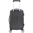 thumbnail image 4 of Rockland London Hardside Spinner Wheel Luggage, Carry-On 20-Inch and Tote 14-Inch, Black, 4 of 5