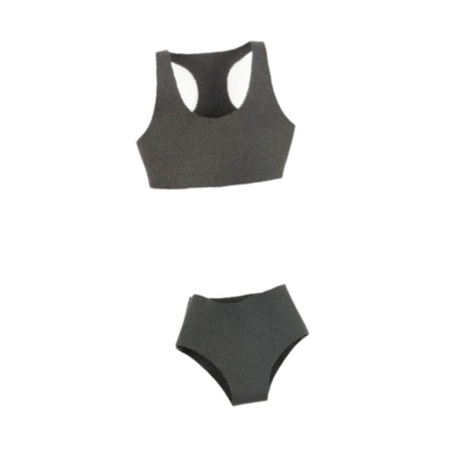 Ropa femenina a escala 1/6, chaleco deportivo coleccionable y pantalones cortos, ropa informal para mujer, acción Gris
