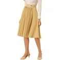 thumbnail image 5 of Allegra K Women's Pleated Retro Midi High Waist Skirt, 5 of 6