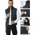 thumbnail image 4 of Satankud Mens Lightweight Softshell Vest Windproof Sleeveless Outerwear Zip Up Jacket Fleece Lined Waterproof Vest Outerwear for Running Hiking Travel Grey-L, 4 of 10
