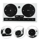 thumbnail image 4 of Car Radio Stereo Worn Peeling Button Repair Kit Decals Stickers For Fiat 500 2011-16 PVC Matte Black Automobiles Decoration, 4 of 5