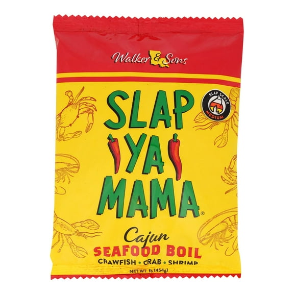 Slap Ya Mama Cajun Seafood Boil Seasoning for Crawfish, Crab and Shrimp, No MSG and Kosher, 1 LB Bags (Pack of 6) Convenience Stores, Restaurants Or Large Cook Outs