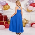 thumbnail image 5 of RUTAYY Children Girls Dress Square Collar Solid Color Party Ruffled Tiered Strapless Casual Party Wear Elegant Holiday Dresses, 5 of 7