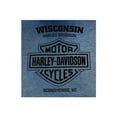 thumbnail image 2 of Harley-Davidson Men's Speakeasy Vintage Premium Long Sleeve Shirt, Blue (2XL), Harley Davidson, 2 of 2