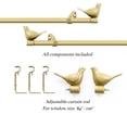 thumbnail image 3 of MERIVILLE 3/4" Diameter Farmhouse Single Window Treatment Curtain Rod, Bird Finials, 84"-120", Cottage, 3 of 5