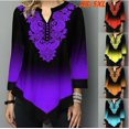 thumbnail image 2 of Blusa de mujer talla grande degradado para mujer ropa mujer S-5XLpangjing, 2 of 4