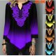 thumbnail image 2 of Blusa de mujer talla grande degradado para mujer ropa mujer S-5XLpangjing, 2 of 4