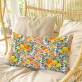 thumbnail image 4 of Orange Lemons Pillow Covers, Linen Long Throw Pillow Case, Summer Botanical Pastoral Elegant Holiday Pillow Protector Decorative Cushion Cover for Living Room/Bedroom 20" x 26", 4 of 8