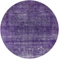 thumbnail image 1 of Ahgly Company Machine Washable Indoor Round Industrial Modern Bright Grape Purple Area Rugs, 3' Round, 1 of 7